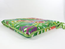 Load image into Gallery viewer, Tropical Leaves Square Tie-On Seat Pads Dining/Patio/Garden/Kitchen