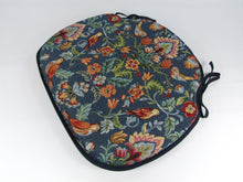 Load image into Gallery viewer, William Denim Tapestry Large Spindle Back Seat Pads For Garden, Patio, Kitchen, Dining