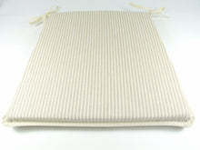 Load image into Gallery viewer, White Stripe Tapered Seat Pads For Garden, Patio, Kitchen, Dining