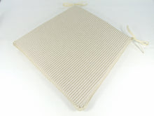 Load image into Gallery viewer, White Stripe Tapered Seat Pads For Garden, Patio, Kitchen, Dining