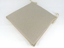 Load image into Gallery viewer, Grey Stripe Tapered Seat Pads For Garden, Patio, Kitchen, Dining