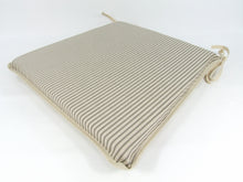 Load image into Gallery viewer, Grey Stripe Tapered Seat Pads For Garden, Patio, Kitchen, Dining