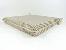 Load image into Gallery viewer, Grey Stripe Tapered Seat Pads For Garden, Patio, Kitchen, Dining