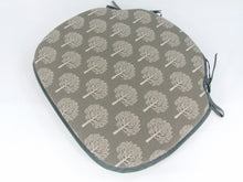 Load image into Gallery viewer, Mulberry Tree Smoke Grey Large Spindle Back Seat Pads For Garden, Patio, Kitchen, Dining