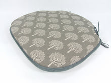 Load image into Gallery viewer, Mulberry Tree Smoke Grey Large Spindle Back Seat Pads For Garden, Patio, Kitchen, Dining
