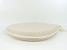Load image into Gallery viewer, White Stripe D-Shaped Seat Pads For Garden, Patio, Kitchen, Dining