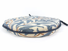Load image into Gallery viewer, William Morris - Willow Bough Azure Tapestry D-Shaped Seat Pads For Garden, Patio, Kitchen, Dining