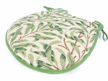 Load image into Gallery viewer, William Morris - Willow Bough Sage Tapestry D-Shaped Seat Pads For Garden, Patio, Kitchen, Dining