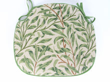 Load image into Gallery viewer, William Morris - Willow Bough Sage Tapestry Large Spindle Back Seat Pads For Garden, Patio, Kitchen, Dining