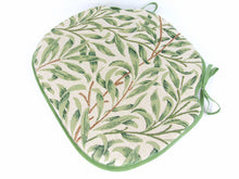 Load image into Gallery viewer, William Morris - Willow Bough Sage Tapestry Large Spindle Back Seat Pads For Garden, Patio, Kitchen, Dining
