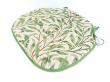 Load image into Gallery viewer, William Morris - Willow Bough Sage Tapestry Large Spindle Back Seat Pads For Garden, Patio, Kitchen, Dining
