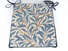 Load image into Gallery viewer, William Morris - Willow Bough Azure Tapestry Tapered Seat Pads For Garden, Patio, Kitchen, Dining