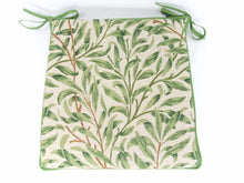 Load image into Gallery viewer, William Morris - Willow Bough Sage Tapestry Tapered Seat Pads For Garden, Patio, Kitchen, Dining