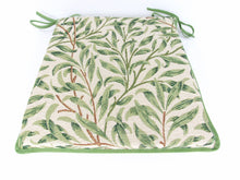 Load image into Gallery viewer, William Morris - Willow Bough Sage Tapestry Tapered Seat Pads For Garden, Patio, Kitchen, Dining