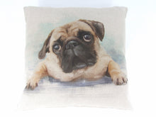 Load image into Gallery viewer, Large Pug - Small Pug 16" Cushion Cover
