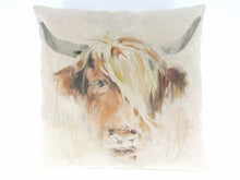 Load image into Gallery viewer, Large Highland Cow - Small Highland Cow 16" Cushion Cover
