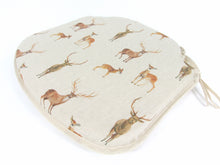 Load image into Gallery viewer, Stag &amp; Deer Small Spindle Back Seat Pads For Garden, Patio, Kitchen, Dining