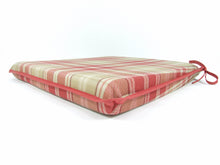 Load image into Gallery viewer, Highland Check Red Tapered Seat Pads For Garden, Patio, Kitchen, Dining