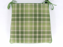 Load image into Gallery viewer, Highland Check Fern Tapered Seat Pads For Garden, Patio, Kitchen, Dining