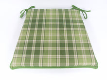 Load image into Gallery viewer, Highland Check Fern Tapered Seat Pads For Garden, Patio, Kitchen, Dining