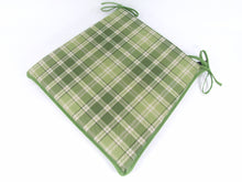 Load image into Gallery viewer, Highland Check Fern Tapered Seat Pads For Garden, Patio, Kitchen, Dining