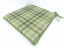 Load image into Gallery viewer, Highland Check Fern Tapered Seat Pads For Garden, Patio, Kitchen, Dining