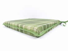 Load image into Gallery viewer, Highland Check Fern Tapered Seat Pads For Garden, Patio, Kitchen, Dining