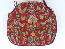 Load image into Gallery viewer, William Red Tapestry Large Spindle Back Seat Pads For Garden, Patio, Kitchen, Dining