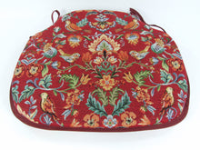 Load image into Gallery viewer, William Red Tapestry Large Spindle Back Seat Pads For Garden, Patio, Kitchen, Dining