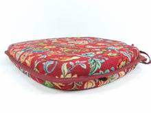 Load image into Gallery viewer, William Red Tapestry Large Spindle Back Seat Pads For Garden, Patio, Kitchen, Dining
