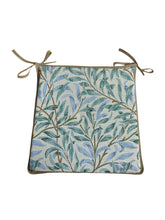 Load image into Gallery viewer, William Morris - Willow Bough Seaspray Tapestry Tapered Seat Pads For Garden, Patio, Kitchen, Dining