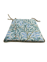 Load image into Gallery viewer, William Morris - Willow Bough Seaspray Tapestry Tapered Seat Pads For Garden, Patio, Kitchen, Dining