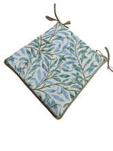 Load image into Gallery viewer, William Morris - Willow Bough Seaspray Tapestry Tapered Seat Pads For Garden, Patio, Kitchen, Dining