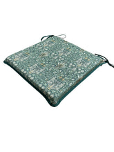 Load image into Gallery viewer, William Morris - Snakehead Forest Green Square Tie-On Seat Pads Dining/Patio/Garden/Kitchen