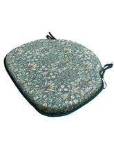 Load image into Gallery viewer, William Morris - Snakehead Forest Green 100% Cotton Large Spindle Back Seat Pads For Garden, Patio, Kitchen, Dining