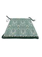 Load image into Gallery viewer, William Morris - Snakeshead Forest Green Tapered Seat Pads For Garden, Patio, Kitchen, Dining, 100% Cotton