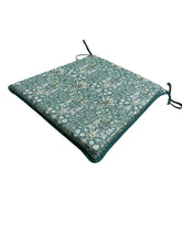 Load image into Gallery viewer, William Morris - Snakeshead Forest Green Tapered Seat Pads For Garden, Patio, Kitchen, Dining, 100% Cotton