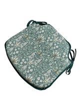 Load image into Gallery viewer, William Morris - Snakeshead Forest Green 100% Cotton Small Spindle Back Seat Pads For Garden, Patio, Kitchen, Dining