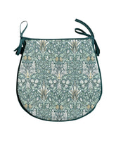 Load image into Gallery viewer, William Morris - Snakehead Forest Green 100% Cotton D-Shaped Seat Pads For Garden, Patio, Kitchen, Dining