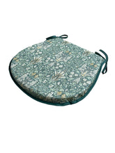 Load image into Gallery viewer, William Morris - Snakehead Forest Green 100% Cotton D-Shaped Seat Pads For Garden, Patio, Kitchen, Dining