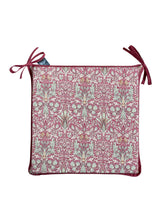Load image into Gallery viewer, William Morris - Snakehead Wine Square Tie-On Seat Pads Dining/Patio/Garden/Kitchen
