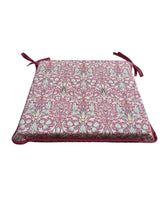 Load image into Gallery viewer, William Morris - Snakehead Wine Square Tie-On Seat Pads Dining/Patio/Garden/Kitchen