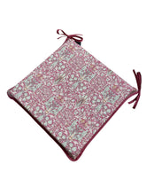 Load image into Gallery viewer, William Morris - Snakehead Wine Square Tie-On Seat Pads Dining/Patio/Garden/Kitchen