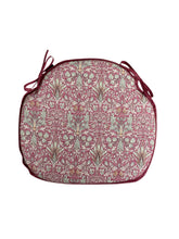 Load image into Gallery viewer, William Morris - Snakehead Wine 100% Cotton Large Spindle Back Seat Pads For Garden, Patio, Kitchen, Dining