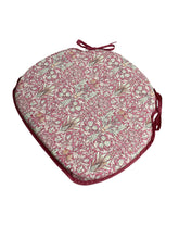 Load image into Gallery viewer, William Morris - Snakehead Wine 100% Cotton Large Spindle Back Seat Pads For Garden, Patio, Kitchen, Dining