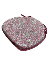 Load image into Gallery viewer, William Morris - Snakehead Wine 100% Cotton Large Spindle Back Seat Pads For Garden, Patio, Kitchen, Dining