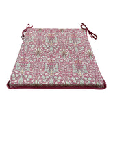 Load image into Gallery viewer, William Morris - Snakeshead Wine Tapered Seat Pads For Garden, Patio, Kitchen, Dining, 100% Cotton