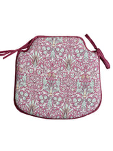 Load image into Gallery viewer, William Morris - Snakeshead Wine 100% Cotton Small Spindle Back Seat Pads For Garden, Patio, Kitchen, Dining