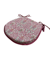 Load image into Gallery viewer, William Morris - Snakehead Wine 100% Cotton D-Shaped Seat Pads For Garden, Patio, Kitchen, Dining