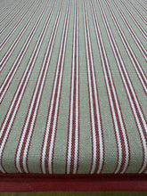 Load image into Gallery viewer, Regency Ticking Stripe Red D-Shaped Seat Pads For Garden, Patio, Kitchen, Dining